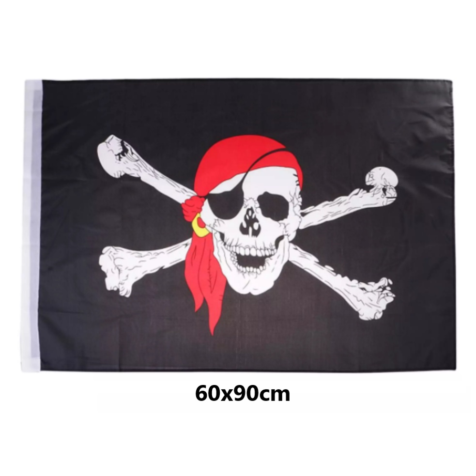 ภาพสินค้าธงโจรสลัด ธงไพเรท ผืนใหญ่ ธง โจรสลัด ผี ธงผี ธงแฟนซี ธงปาร์ตี้ ฮาโลวีน Pirate Ghost Big Flag Halloween Party Decoration จากร้าน partyrepublic บน Shopee ภาพที่ 2