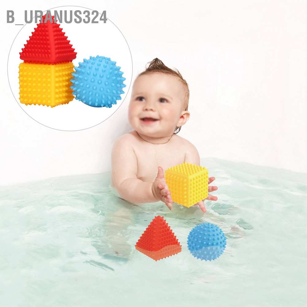 b-uranus324-3pcs-sensory-balls-squared-round-triangular-developing-motor-skills-vision-development-safe-baby-ball-set-for-6-months