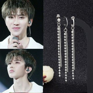 ภาพหน้าปกสินค้า1pcs Long Beads Chain Stainless Steel Earrings ที่เกี่ยวข้อง