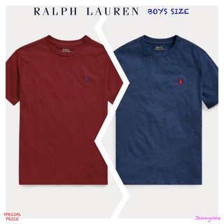 RALPH LAUREN COTTON JERSEY CREWNECK T-SHIRT ( BOYS SIZE 8-20 YEARS )