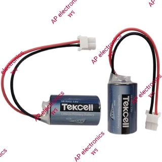 Tekcell SB-AA02แบตเตอรี่ลิเธียม1/2aa 3.6V 1200Mah พร้อมปลั๊กสำหรับ PLC