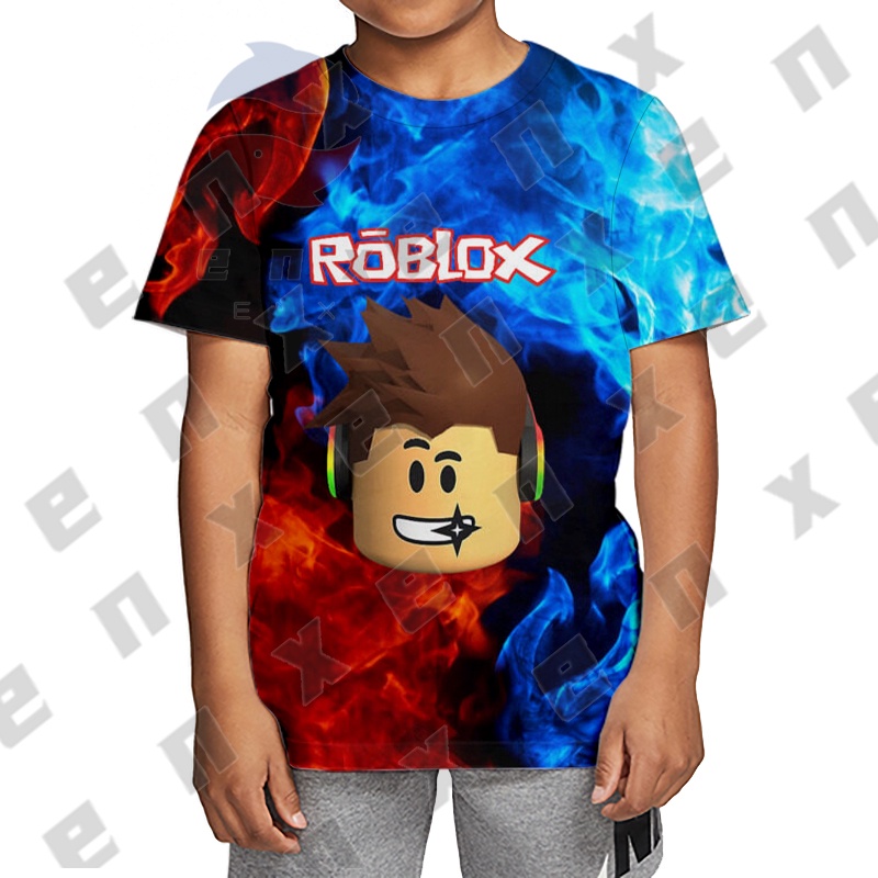 ใหม่-roblox-เสื้อยืดแขนสั้น-ลายการ์ตูนเลโก้-แฟชั่นฤดูร้อน-สําหรับเด็กผู้ชาย-อายุ-3-13-ปี-110-160