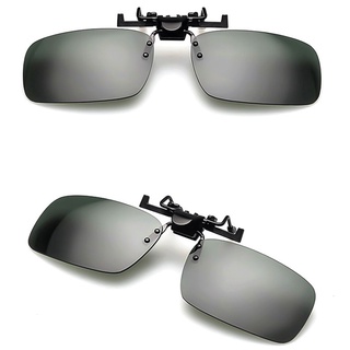 สินค้า UV400 Sunglasses Polarized Clip On Flip-Up Driving Glasses Day Night Vision Lens Universsal