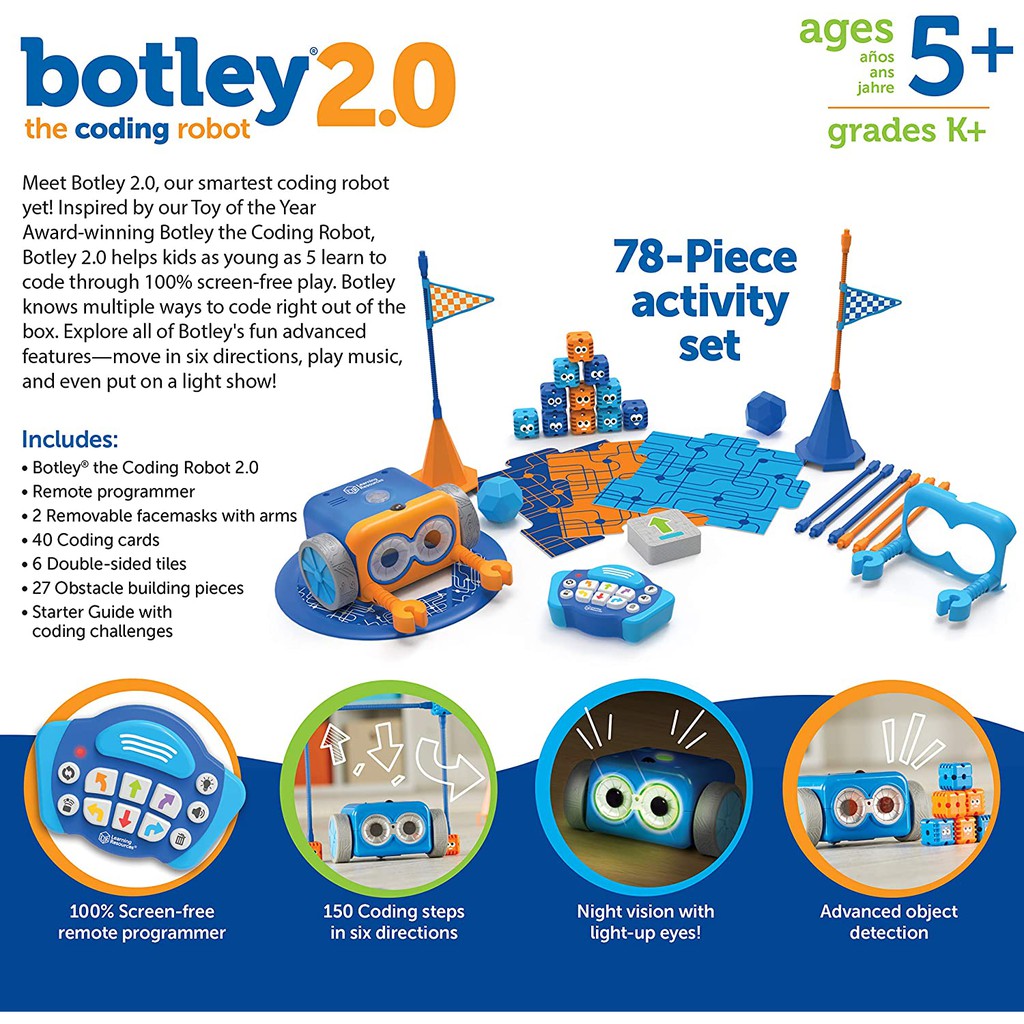 Learning Resources, Botley 2.0 The Coding Robot Activity Set, STEM บอท ...