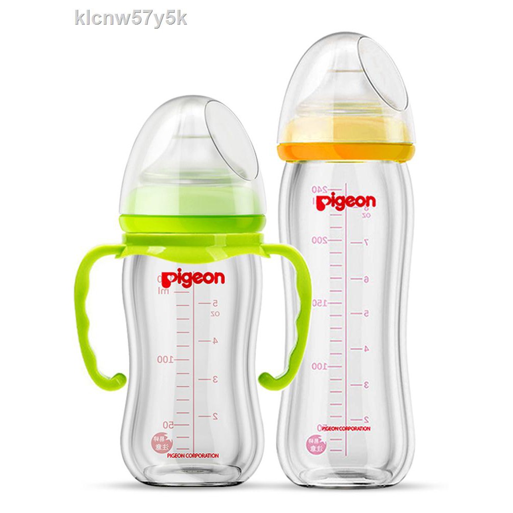 ขวดนม♚™Pigeon widecaliber bottle for newborn baby anticolic glass 160
