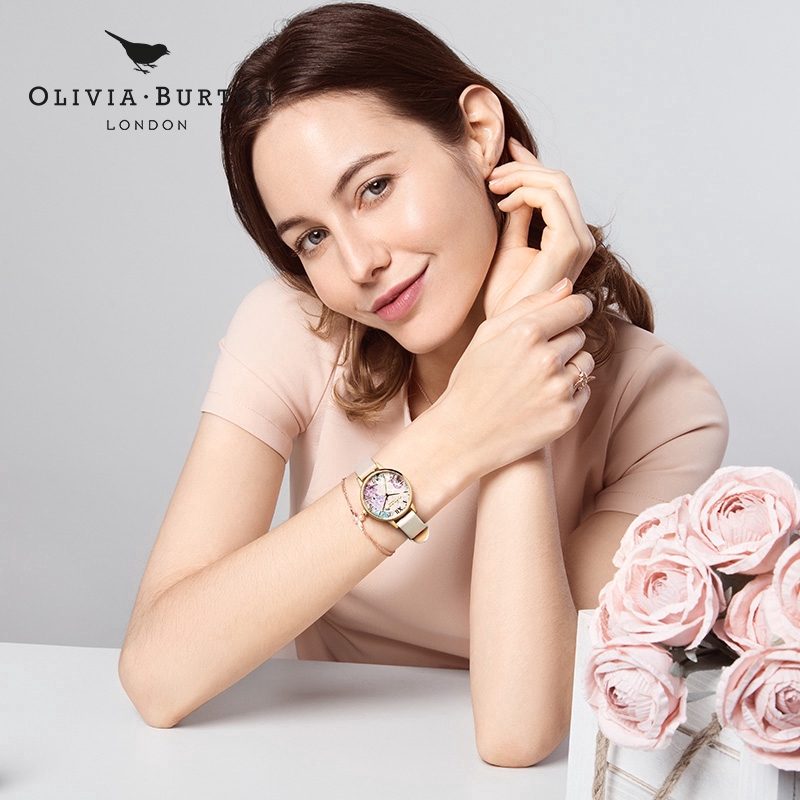 ภาพหน้าปกสินค้าพร้อมส่ง แท  Olivia Burton นาฬิกา บ้านดอกไม้แก้วที่สวยงาม Fanshion OB watch ผู้หญิง จากร้าน fanger2021.th บน Shopee