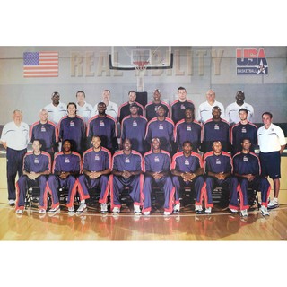 โปสเตอร์ รูปถ่าย ทีมนักกีฬา บาสทีมชาติ อเมริกา POSTER 24”x35” นิ้ว Photo U.S. Mens National Basketball Team