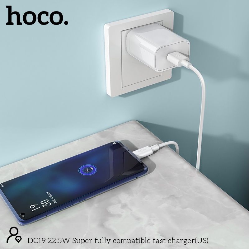 hoco-dc19-super-fast-charge-22-5w-หัวชาร์จรองรับเทคโนโลยีชาร์จเร็วทุกยี่ห้อ-hk28