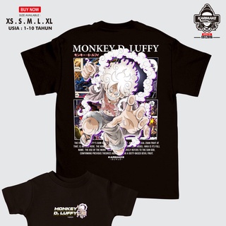 เสื้อยืด ลายการ์ตูนอนิเมะ One Piece MONKEY D LUFFY NIKA GEAR 5 FIFTH V4