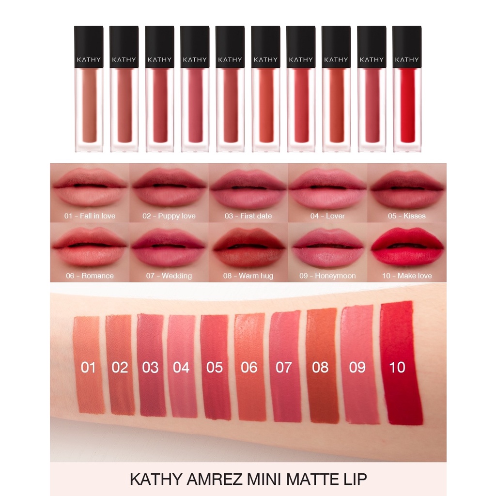 ภาพสินค้าKATHY AMREZ MINI MATTE LIP มินิแมทลิป ไม่ติดแมส ราคา 99.- (ปกติ 199.-) จากร้าน kathy_cosmetics_official บน Shopee ภาพที่ 7