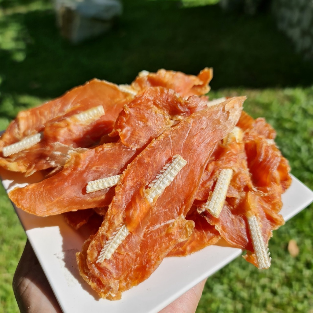 Dogfin ไก่เสียบกระดูกปลา 250 กรัม เสริมแคลเซียมสำหรับสุนัข | Shopee ...