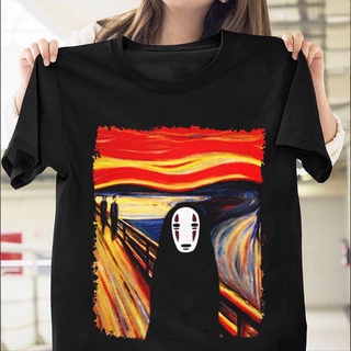 🔥 เสื้อยืดลายกราฟฟิก spirited away no faceเสื้อยืดอินเทรนด์ 🔥