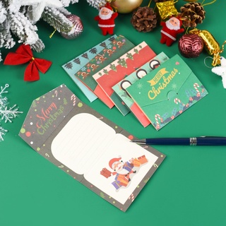 ราคาGIDA✏️ คริสต์มาส การ์ดอวยพร กระดาษจดหมาย การ์ดอวยพรคริสต์มาส บัตรอวยพร เทศกาลคริสต์มาสและปีใหม่