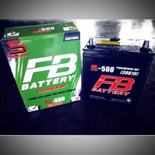 (ตรงแบตเตอรี่รถยนต์ รุ่นS-500L (38B19L) FB Battery รุ่นHonda) cca มากถึง 380 จำนวนแอม 38 แอม