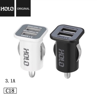 ที่ชาร์จในรถ HOLO รุ่น C-18 2USB Car Charger 3.1A   ใช้ทนนาน ของดี ราคาประหยัด