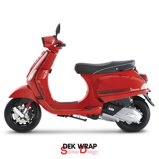 สติกเกอร์ลายคาดแบบตรง NEW VESPA S,LX  (ลูกค้าต้องการสีไหนแจ้งข้อความแชทได้เลยค่ะ)