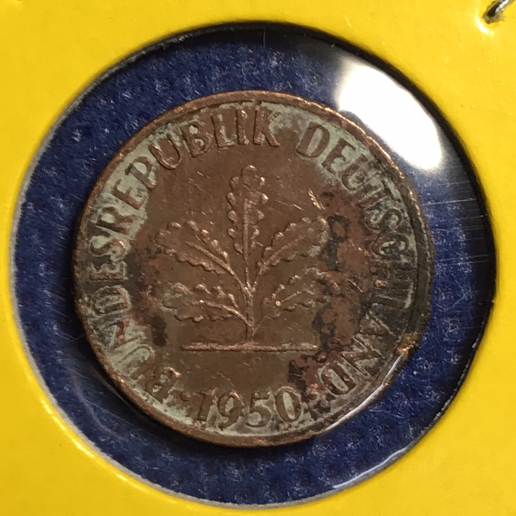 no-15480-ปี1950-เยอรมัน-1-pfennig-เหรียญสะสม-เหรียญต่างประเทศ-เหรียญเก่า-หายาก-ราคาถูก