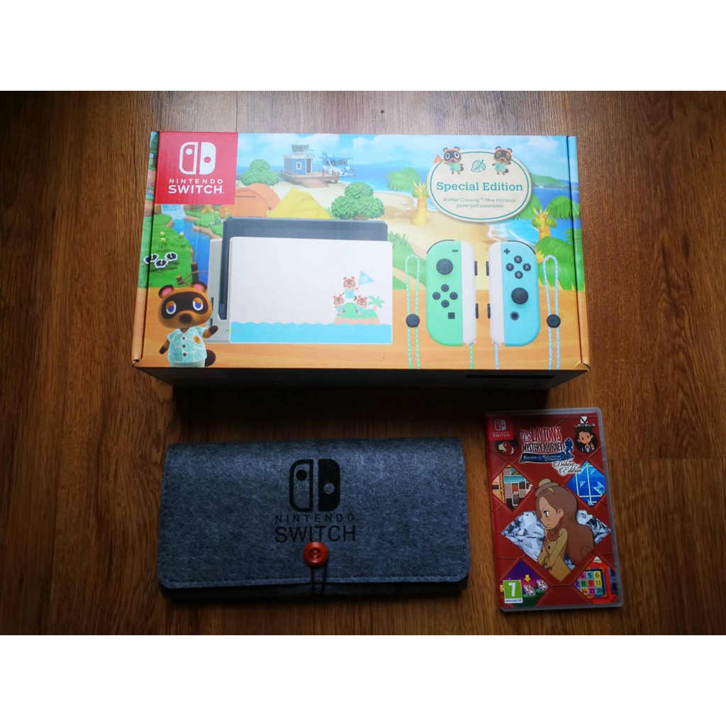 Nintendo Switch Animal Crossing Edition มือ 2 แถม 1 เกม และอุปกรณ์ครบ
