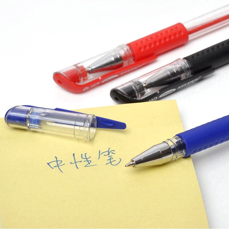 ปากกาเจลธรรมดา-0-5-มม-หมึกสีดำสีน้ำเงินสีแดง-เขียนลื่น-ปากกาพิเศษสำหรับการสอบนักเรียน-ปากกาเจลพิเศษสำหรับสำนักงาน