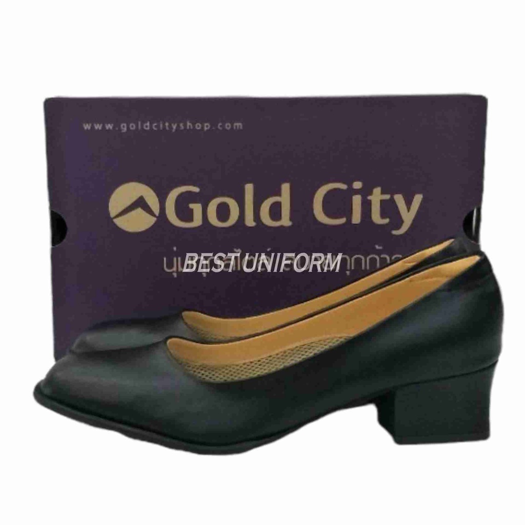 goldcity-รองเท้าคัชชูผู้หญิง-รองเท้านักศึกษา-รุ่น-c015-สีดำ