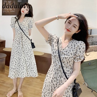 DaDulove💕 2022 Summer New French V-neck Printed Dress Niche Loose Fashion plus Size Womens Clothing