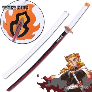 COSER KING 104ซม รุ่นพรีเมี่ยม ฟรีเข็มขัด ดาบทำด้วยไม้ Wooden Sword Anime Demon Slayer Cosplay Props Kimetsu No Yaiba Ka