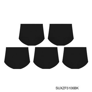 สินค้า Sabina ซาบีน่า กางเกงชั้นใน (Set 5 ชิ้น) (ทรงเต็มตัว) รุ่น Panty Zone รหัส SUXZF5106BK สีดำ