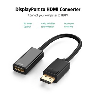 ภาพขนาดย่อของภาพหน้าปกสินค้าHDMI DisplayPort To HDMI 4Kx2K Adapter, DP Display Port To HDTV Converter Male To Female จากร้าน locomputer บน Shopee ภาพที่ 1