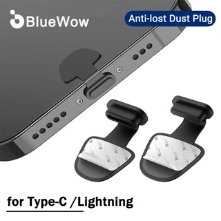 Bluewow พอร์ตชาร์จ ป้องกันฝุ่น ปลั๊กสิ่งสกปรก สําหรับ i--Phone Samsung S22 S21Ultra USB Type-C พอร์ตป้องกัน ซิลิโคน ที่อุดฝุ่น
