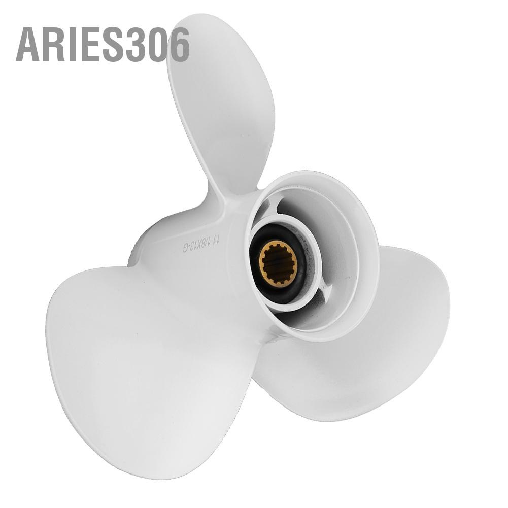 aries306-มอเตอร์ใบพัดอลูมิเนียม-3-ใบพัด-1-8-x13-g-สําหรับเรือ-yamaha-30-60hp