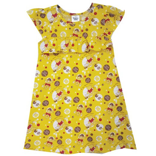เสื้อผ้าเด็กลิขสิทธิ์แท้พรอ้มส่ง-เด็กผู้หญิง-winnie-the-pooh-หมีพูห์-เดรส-ชุดกระโปรง-ชุด-dress-dws127-107a