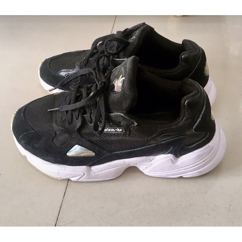 Adidas Falcon black white size38 23.5cm Shopee Thailand