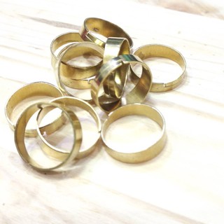 12x ขายส่งแหวนทองเหลืองแท้ ปรับขนาดได้ เป็นฟรีไซด์ ทองเหลืองแท้ไม่ลอก จำนวน 12วง