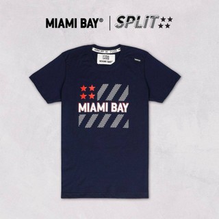 Miami Bay เสื้อยืดชาย รุ่น Split สีกรม