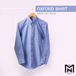 (ของใหม่) เสื้อเชิ๊ตผู้ชายคอปกกระดุม สีฟ้า sky blue size M