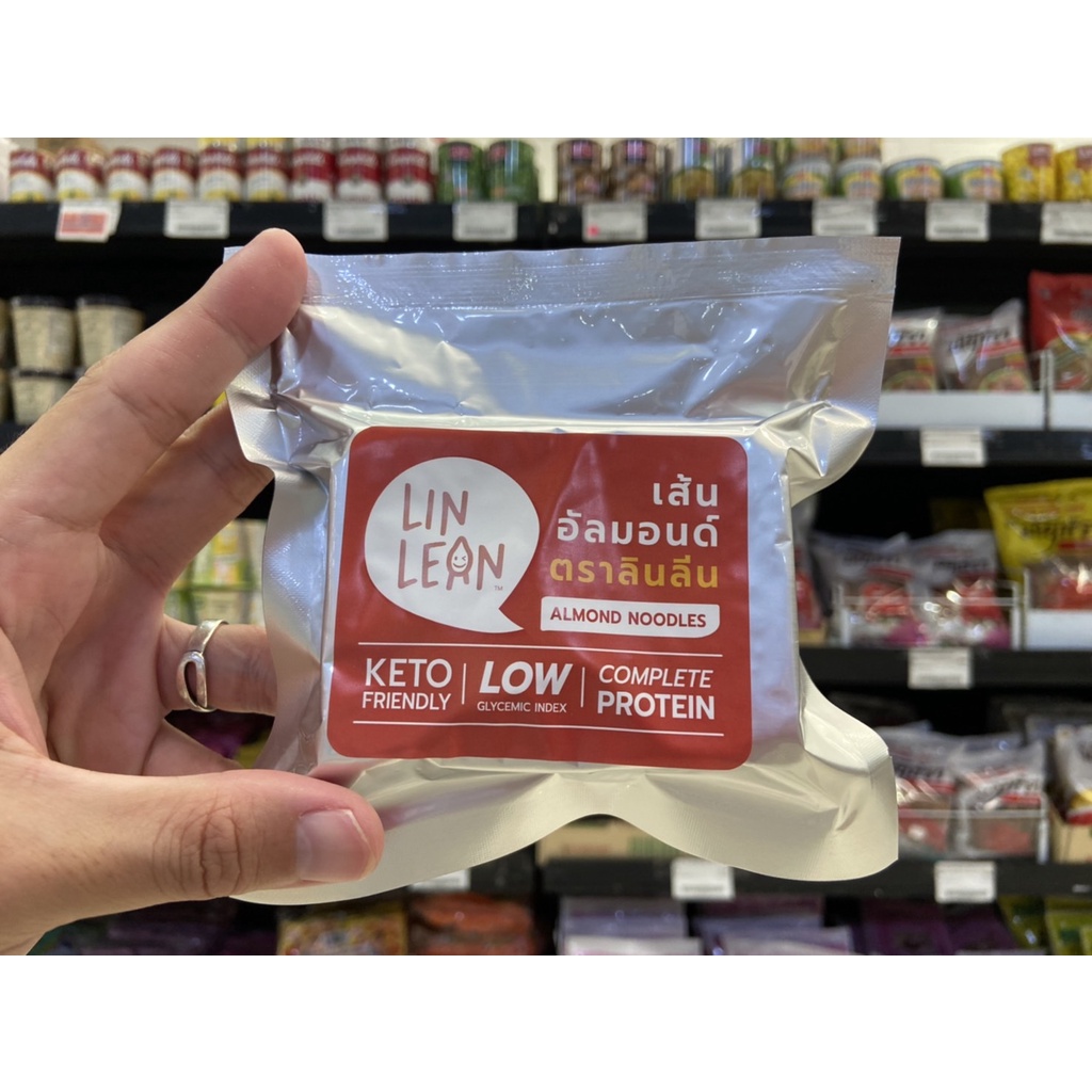 ซองเดี่ยว ลินลีน เส้นอัลมอนด์ ไร้แป้ง 30 กรัม (0016) Lin lean Almond ...
