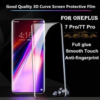 ฟิล์มกระจกเต็มจอกาวเต็ม เหมาะสำร OnePlus 7T Pro/7T/OnePlus 7 Pro/7 ฟิล์มกระจกกาวเต็มจอทั้งแผ่น Full Glue Full screen