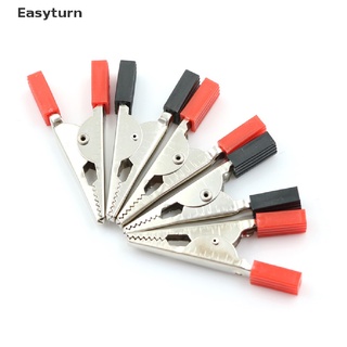 Easyturn 5Pcs 50mm Plastic Durable Handle Test Probe Metal Alligator Clips with Screw
 TH