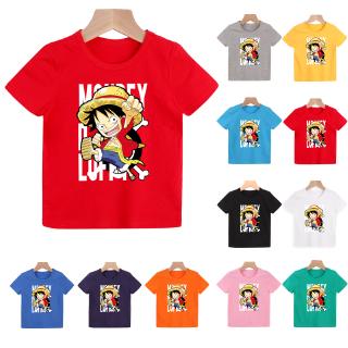 ภาพหน้าปกสินค้าเสื้อยืดเด็กผู้ชาย ผ้าฝ้าย แขนสั้น ลายการ์ตูน One Piece Luffy 8 สี ที่เกี่ยวข้อง