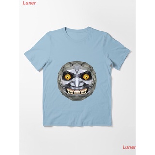 Luner เสื้อยืดลำลอง Polygonal Lunacy Majora Moon Essential T-Shirt Short sleeve T-shirts