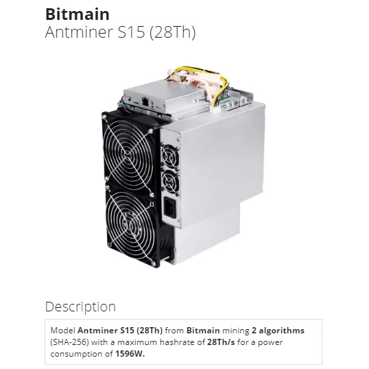 Antminer s15 bitmain hotsell