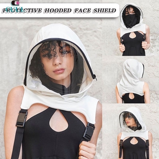 In stock Universal Fashion Protective Hooded Face Shield Dustproof Anti Spitting Visor Hat Face Shield  Windproof Insectproof [Cuul]