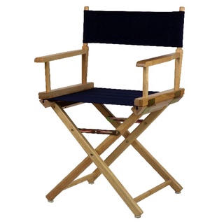 เก้าอี้ไดเร็คเตอร์ 18 Inch Director Chair (Natural Frame with Black Canvas) 100% Solid Wood and Made in Thailand