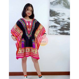 Dashiki Pleated Dress - 100% Cotton