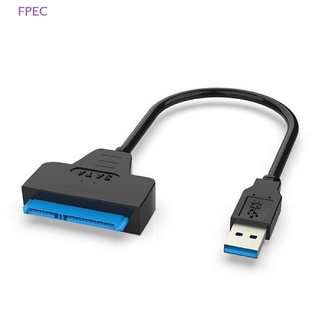 Fpec อะแดปเตอร์อ่านฮาร์ดดิสก์ภายนอก USB 3.0 เป็น SATA 2.5 นิ้ว สําหรับสายเคเบิล SSD HDD ใหม่