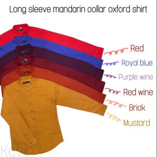 ภาพหน้าปกสินค้าเสื้อคอจีนแขนยาวสีพื้นM -​XXXL​ Long​ sleeve​ mandarin​ collar​ oxford shirt​ ที่เกี่ยวข้อง