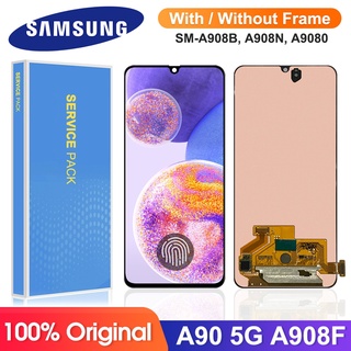 6.7&amp;#39;&amp;#39หน้าจอสัมผัสดิจิทัล Lcd พร้อมกรอบ แบบเปลี่ยน สําหรับ Samsung Galaxy A90 5G A908 A908B A9080