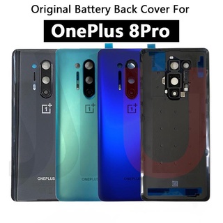 ใหม่ ฝาครอบแบตเตอรี่ด้านหลัง พร้อมเลนส์กล้อง สําหรับ Oneplus 8 Pro Oneplus 8