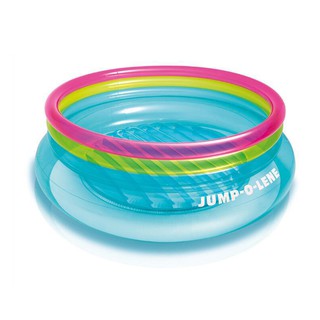 Intex สระกระโดดโปร่งใส สีฟ้า/เขียว/ม่วง Inflatable New Jump Pool Intex Transparent Blue/Green/Purple