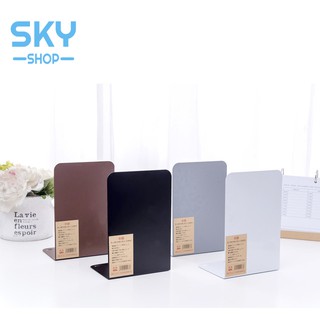 รูปภาพขนาดย่อของSKY SHOP ฉากกั้นหนังสือ ที่กั้นหนังสือ ชั้นวางหนังสือ 1คู่ 2ชิ้น 14x15x21cm ที่คั่นหนังสือ ที่กั้นหนังสือโลหะลองเช็คราคา